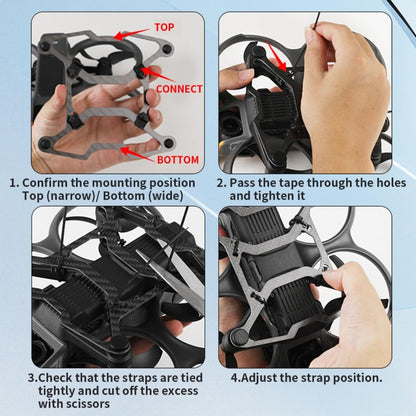 For DJI Avata 2 RCSTQ Chassis Armor Carbon Fiber Lightweight Protection Crash Bumper by RCSTQ