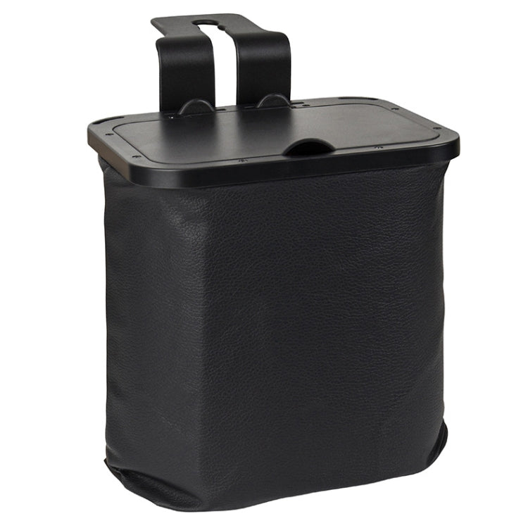 Car Rear Seat Foldable Large Capacity Hanging Waterproof Trash Can(Black) by buy2fix