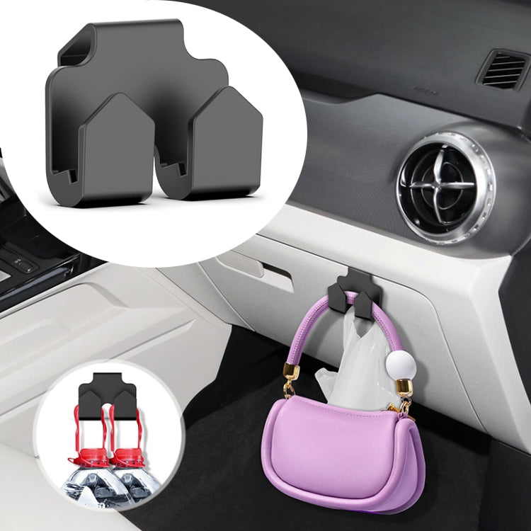 2pcs Car Front Seat Storage Box Hook For BYD Yuan Plus(Black) by buy2fix