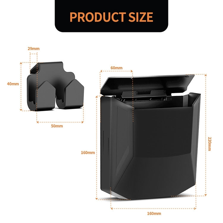 2pcs Car Front Seat Storage Box Hook For BYD Yuan Plus(Black) by buy2fix