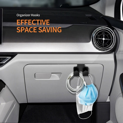 2pcs Car Front Seat Storage Box Hook For BYD Yuan Plus(Black) by buy2fix