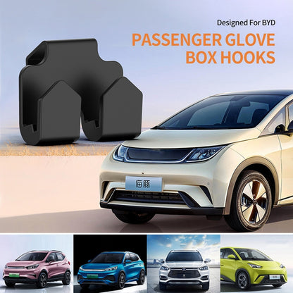 2pcs Car Front Seat Storage Box Hook For BYD Yuan Plus(Black) by buy2fix