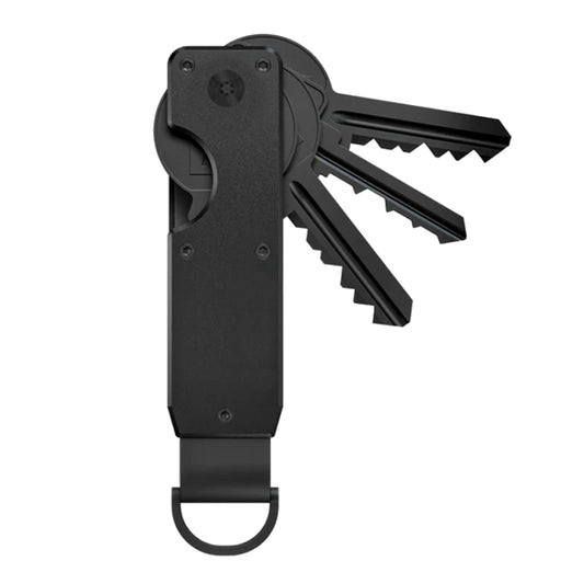Compact Key Organizer Metal Key Chain Can Hold 2-6 Keys Black by buy2fix