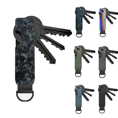 Compact Key Organizer Metal Key Chain Can Hold 2-6 Keys Black by buy2fix