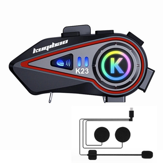 KUQIBAO Motorcycle Helmet Long-Lasting Bluetooth-compatible Headset With Light(Hard Microphone) - Motorcycle Walkie Talkie by buy2fix | Online Shopping UK | buy2fix