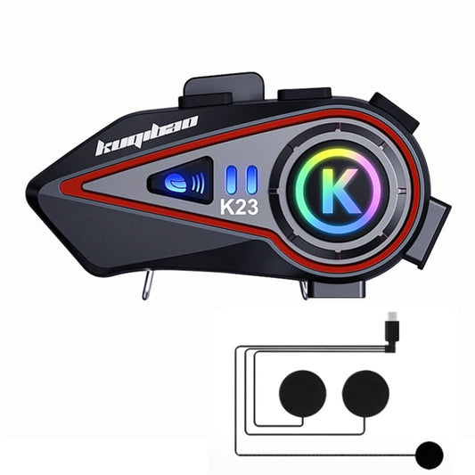 KUQIBAO Motorcycle Helmet Long-Lasting Bluetooth-compatible Headset With Light(Soft Microphone) - Motorcycle Walkie Talkie by buy2fix | Online Shopping UK | buy2fix