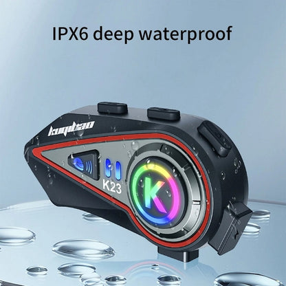 KUQIBAO Motorcycle Helmet Long-Lasting Bluetooth-compatible Headset With Light(Soft Microphone) - Motorcycle Walkie Talkie by buy2fix | Online Shopping UK | buy2fix