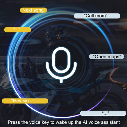 KUQIBAO Motorcycle Helmet Long-Lasting Bluetooth-compatible Headset With Light(Soft Microphone) - Motorcycle Walkie Talkie by buy2fix | Online Shopping UK | buy2fix