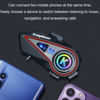 KUQIBAO Motorcycle Helmet Long-Lasting Bluetooth-compatible Headset With Light(Soft Microphone) - Motorcycle Walkie Talkie by buy2fix | Online Shopping UK | buy2fix