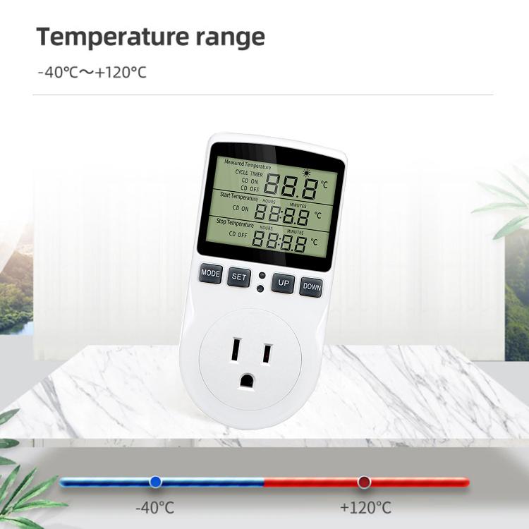 Intelligent Digital Thermostat Countdown Temperature Control Switch Socket Timing Temperature Controller(UK) - Smart Socket by buy2fix | Online Shopping UK | buy2fix
