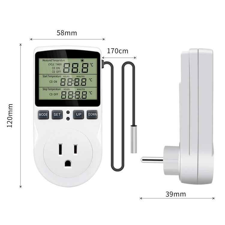 Intelligent Digital Thermostat Countdown Temperature Control Switch Socket Timing Temperature Controller(UK) - Smart Socket by buy2fix | Online Shopping UK | buy2fix
