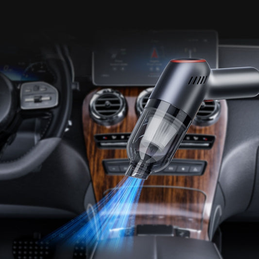 Wireless Charging Car Vacuum Cleaner Mini Handheld High Power Wet and Dry Vacuum Cleaner, Color: Black+2 Filters - Vacuum Cleaner by buy2fix | Online Shopping UK | buy2fix