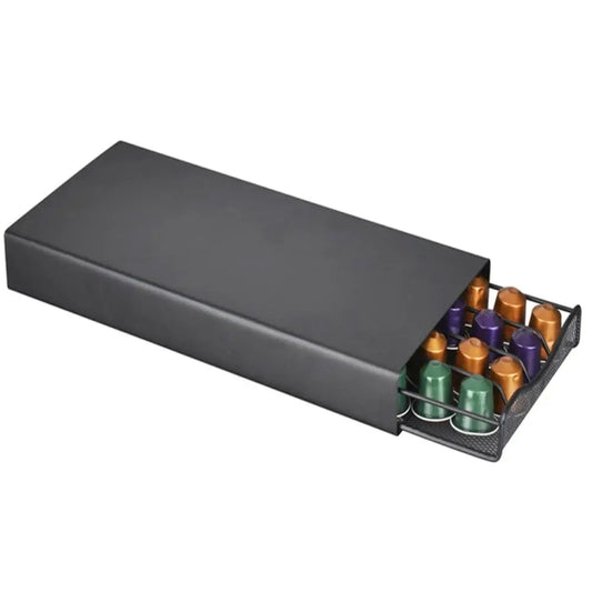 For Small Nespresso OASISWJ Drawer Type 40pcs Coffee Capsule Holder(Black) - Coffee Machine Parts by buy2fix | Online Shopping UK | buy2fix