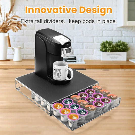 For K-CUP / Dolce Gusto OASISWJ 36pcs Coffee Capsules Organizer Coffee Machine Base(Gray) - Coffee Machine Parts by OASISWJ | Online Shopping UK | buy2fix