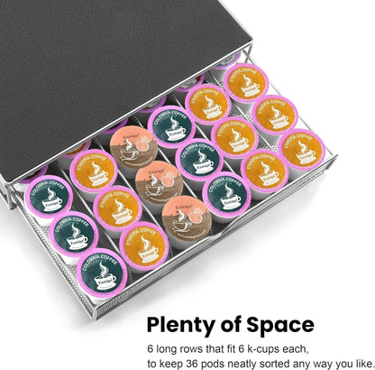 For K-CUP / Dolce Gusto OASISWJ 36pcs Coffee Capsules Organizer Coffee Machine Base(Gray) - Coffee Machine Parts by OASISWJ | Online Shopping UK | buy2fix