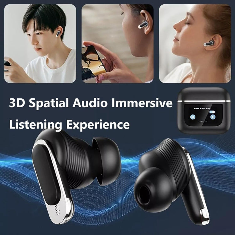 V8 Smart Color Screen Touch ANC Active Noise Reduction Wireless Bluetooth Earphones(Gold) - TWS Earphone by buy2fix | Online Shopping UK | buy2fix