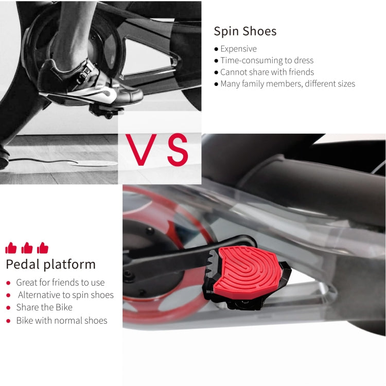 For Peloton Venzo Spinning Bike Locking Pedal To Flat Pedal Conversion Plate(Black) - Pedals by buy2fix | Online Shopping UK | buy2fix