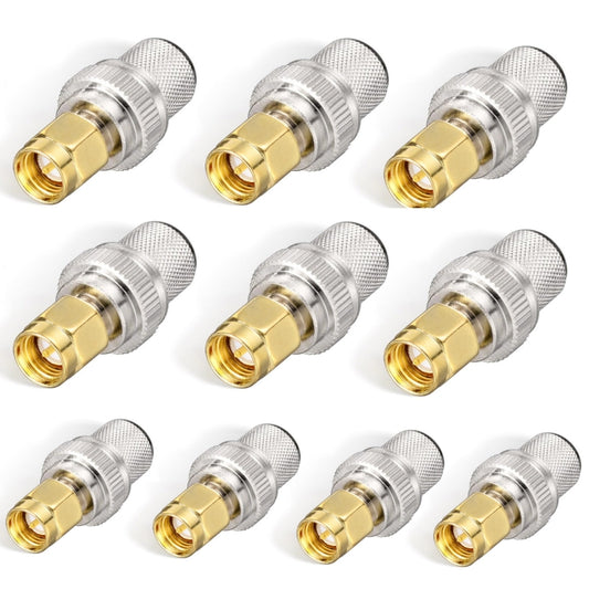 10pcs /Pack SMA Male Crimp Connector Kit For LMR-400 / RG8 / RG213 / Belden-9913 SMA Extension Cable by buy2fix