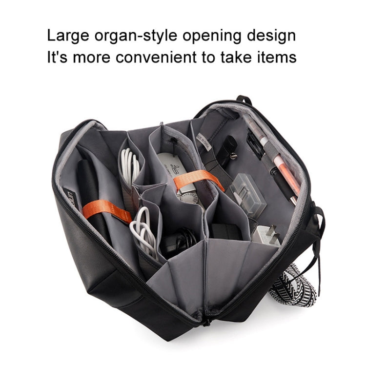 Cwatcun D123 Medium Multifunctional Photography Storage Pack Data Camera Digital Bag(Black) by buy2fix