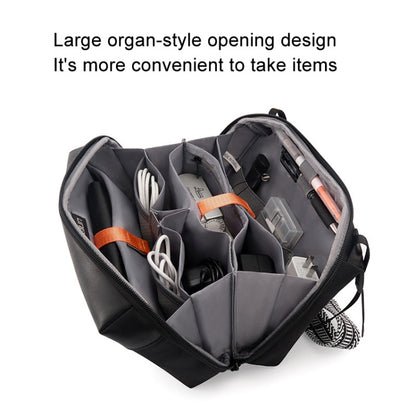 Cwatcun D123 Medium Multifunctional Photography Storage Pack Data Camera Digital Bag(Black) by buy2fix