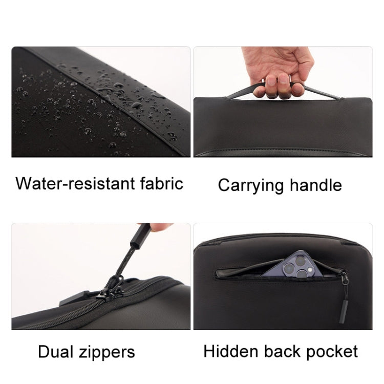 Cwatcun D123 Medium Multifunctional Photography Storage Pack Data Camera Digital Bag(Black) by buy2fix