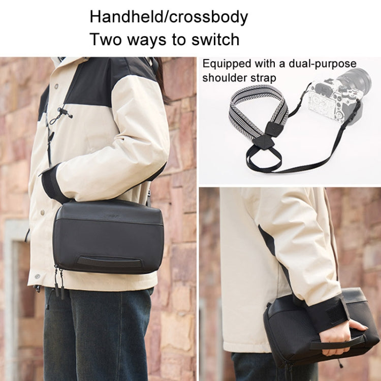 Cwatcun D123 Medium Multifunctional Photography Storage Pack Data Camera Digital Bag(Black) by buy2fix