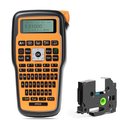 Phomemo E1000 Handheld Industrial Label Maker Thermal Transfer Printer with Keyboard, US Plug(Orange) - Receipt Printers by Phomemo | Online Shopping UK | buy2fix