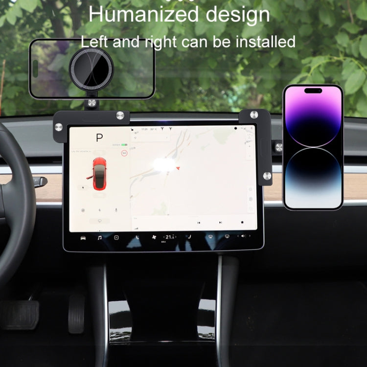 For Tesla Model 3/Y Car Magnetic Phone Holder Rotatable Car Navigation Mount, Style: Square by buy2fix