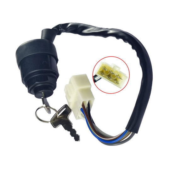 For Kawasaki ATV/UTV Starter Power Ignition Switch Key Lock(Black)