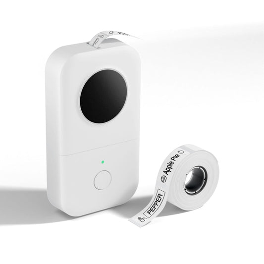 Phomemo D30 Thermal Label Printer Portable Bluetooth Mini Label Maker Machine With 1 Roll Paper White - Receipt Printers by Phomemo | Online Shopping UK | buy2fix