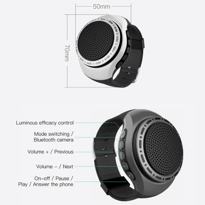 U6 Watch-shaped Wearable Bluetooth Speaker Selfie Sports Smart Speaker(Silver) - Mini Speaker by buy2fix | Online Shopping UK | buy2fix