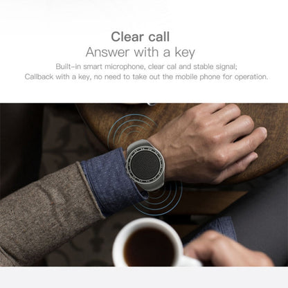 U6 Watch-shaped Wearable Bluetooth Speaker Selfie Sports Smart Speaker(Silver) - Mini Speaker by buy2fix | Online Shopping UK | buy2fix