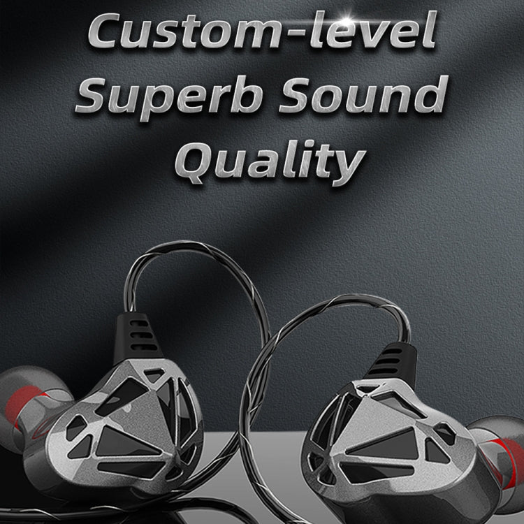 QKZ AK7 3.5mm Sports In-ear Stereo HIFI Heavy Bass Wired Earphones(Silver) - In Ear Wired Earphone by QKZ | Online Shopping UK | buy2fix