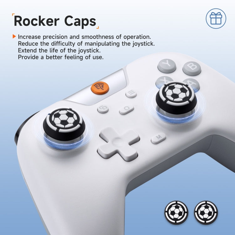 EasySMX X05 Wireless Gamepad Hall RGB Effect Controller For PC / Phone / Switch / Steam Deck(White) by EasySMX