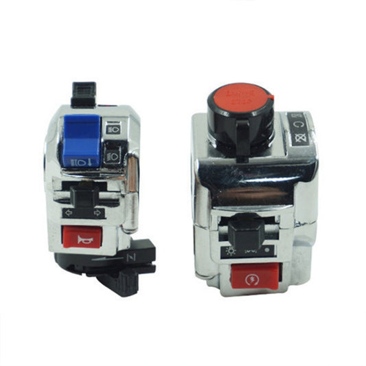 For QJ Storm Taizi 150 Motorcycle Left And Right Handlebar Switch Assembly(Silver) - Grips by buy2fix | Online Shopping UK | buy2fix