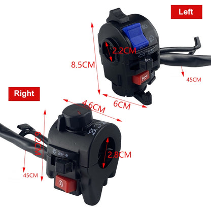 For QJ Storm Taizi 150 Motorcycle Left And Right Handlebar Switch Assembly(Silver) - Grips by buy2fix | Online Shopping UK | buy2fix