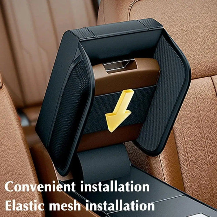 Car Armrest Box Heightening Pad Memory Foam Elbow Support(Dark Brown) by buy2fix