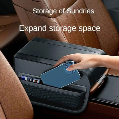 Car Armrest Box Heightening Pad Memory Foam Elbow Support(Black) by buy2fix