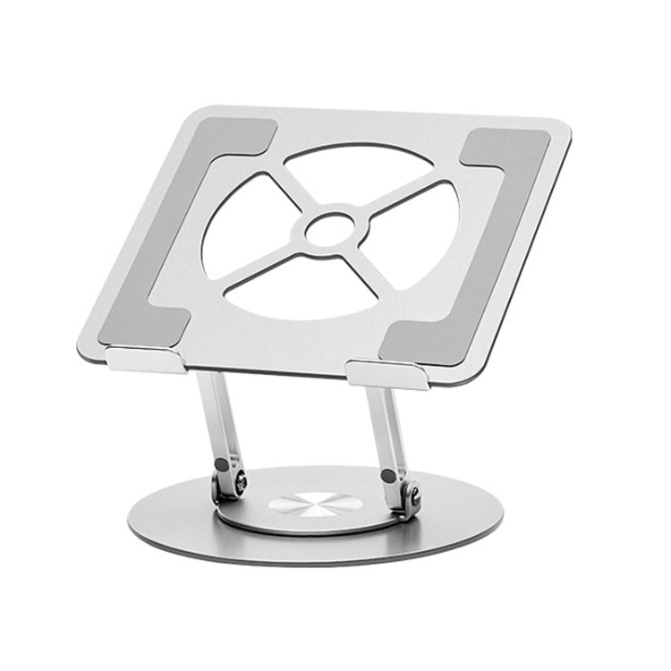 Aluminum Alloy Laptop Stand Notebook Riser with 360 Degree Rotating Base,(Silver) by buy2fix