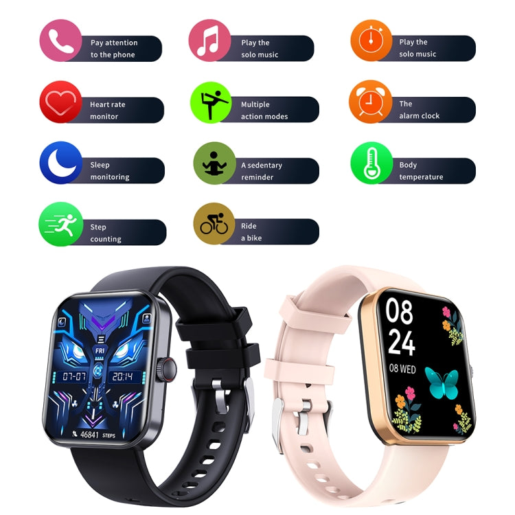 F16 2.0-inch IP67 Waterproof Health Monitoring Bluetooth Call Smart Watch(Gold) by buy2fix