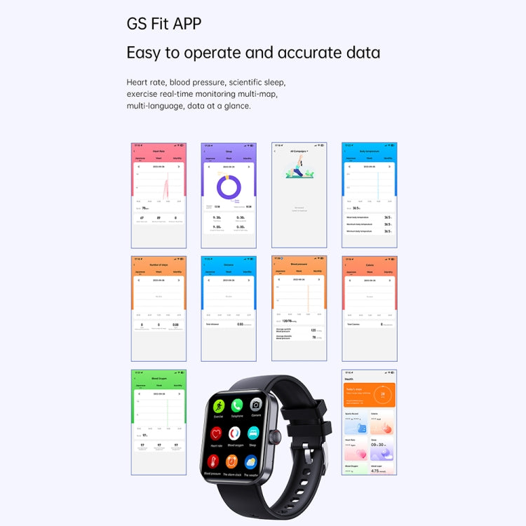 F16 2.0-inch IP67 Waterproof Health Monitoring Bluetooth Call Smart Watch(Grey) by buy2fix