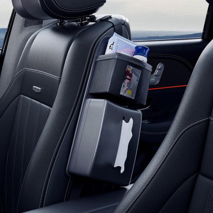 Car Tissue Box Multifunctional Storage Hanging Bag(Black) by buy2fix