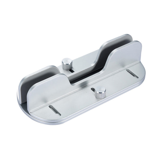 Single Slot Laptop Vertical Storage Stand Aluminum Alloy Adjustable Mobile Phone Tablet Desktop Holder, Size: Large Silver by buy2fix