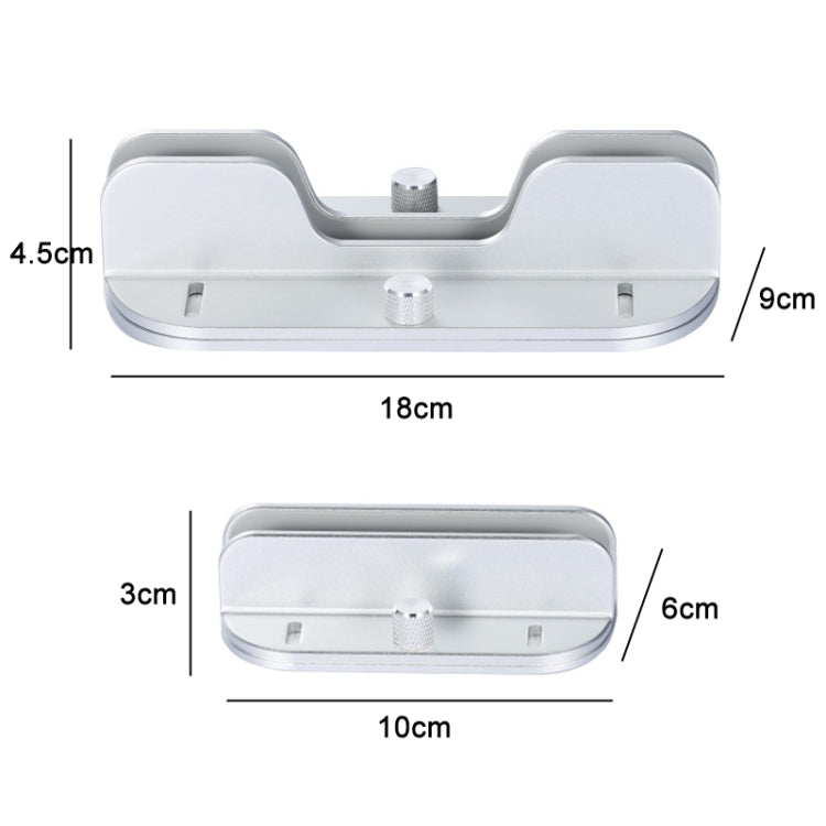 Single Slot Laptop Vertical Storage Stand Aluminum Alloy Adjustable Mobile Phone Tablet Desktop Holder, Size: Large Silver by buy2fix