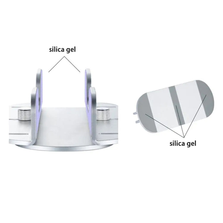 Single Slot Laptop Vertical Storage Stand Aluminum Alloy Adjustable Mobile Phone Tablet Desktop Holder, Size: Large Gray Black by buy2fix