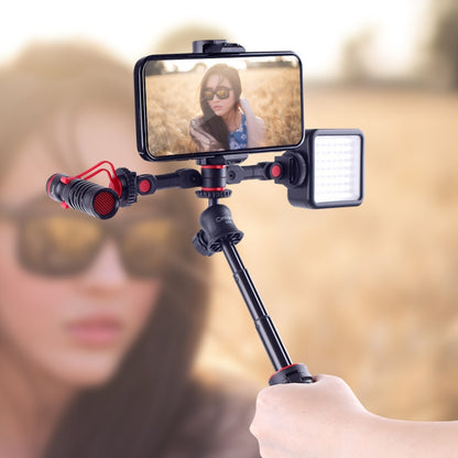 Dual Cold Shoe Mount Adapter Magic Arm Extension Bar Bracket Stand for Camera Mobile Phone by buy2fix