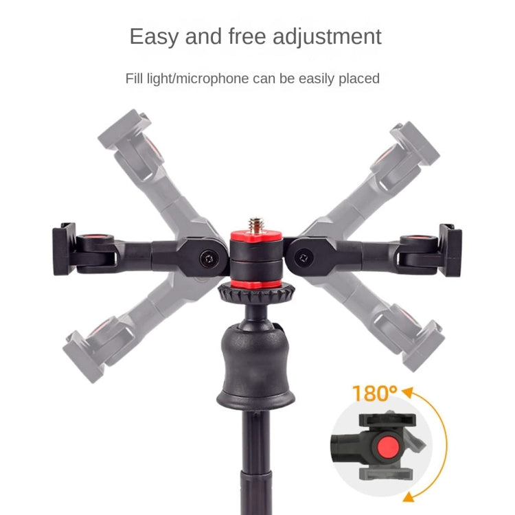 Dual Cold Shoe Mount Adapter Magic Arm Extension Bar Bracket Stand for Camera Mobile Phone by buy2fix