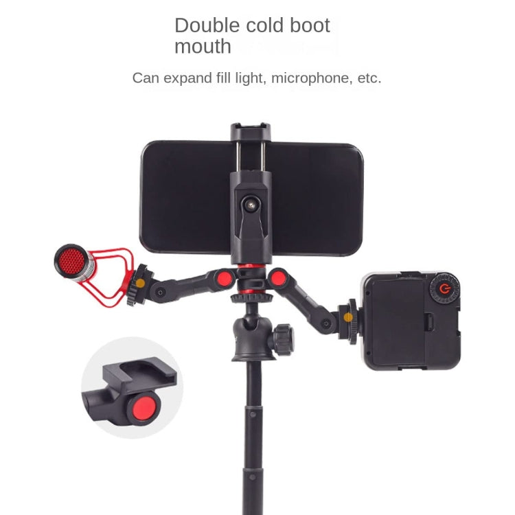 Dual Cold Shoe Mount Adapter Magic Arm Extension Bar Bracket Stand for Camera Mobile Phone by buy2fix