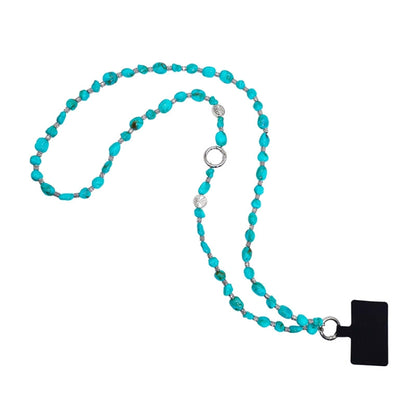 Imitation Turquoise Beaded Mobile Phone Chain Pendant, Spec: Crossbody 118cm - Lanyards & Wrist Straps by buy2fix | Online Shopping UK | buy2fix