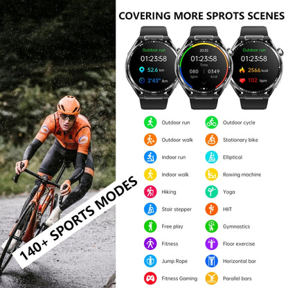 F200 Smart Health Watch ECG Electrocardiogram Blood Sugar Monitoring 1.55 Inch Round Screen, Color: Black Silicone by buy2fix